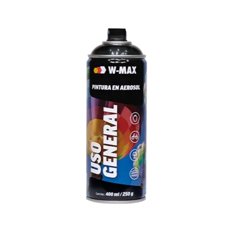 W-MAX PINTURA EN AEROSOL NEGRO BRILLANTE 400ML